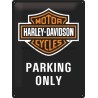 Retro cedule Harley-Davidson Parking Only 30x40cm