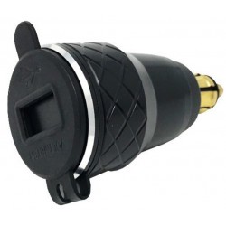 DIN adaptér Interphone s 2 x USB výstupem pro motocykly, max. 4.2 A, černý