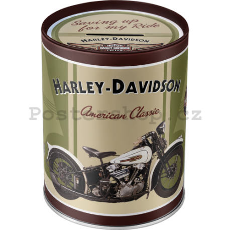Plechová kasička - Harley-Davidson Knucklehead