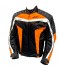 Černo-oranžová textilní moto bunda 2v1