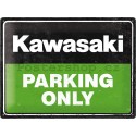 Plechová cedule: Kawasaki Parking Only - 40x30 cm