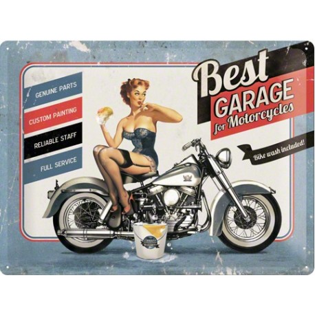 Retro cedule Best Garage For Motorcycles 40x30 cm