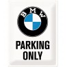 Plechová cedule - BMW Parking Only