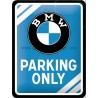BMW Parking Only (modrá) 15x20 cm